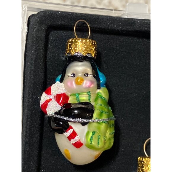 Penguin Glass Ornaments Set of 5 Small Ornaments - Picture 3 of 10